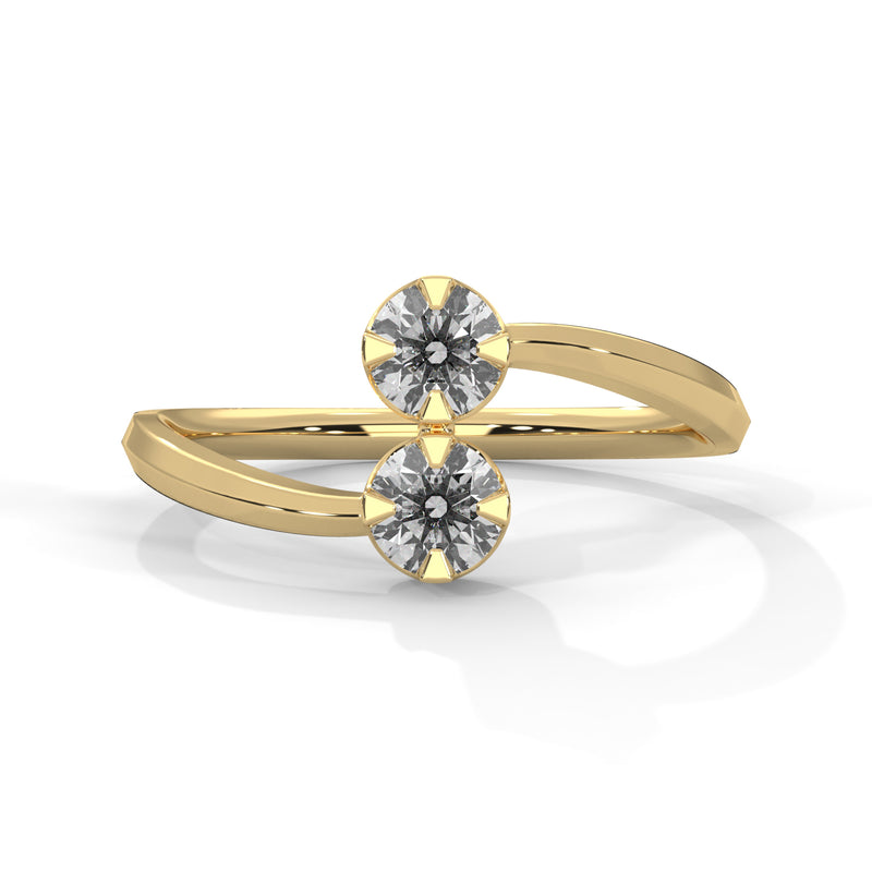Twin Spark Lab Grown Diamond Ring
