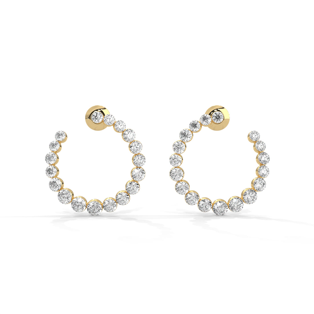 Celestial Halo Lab Grown Diamond Hoop Earrings
