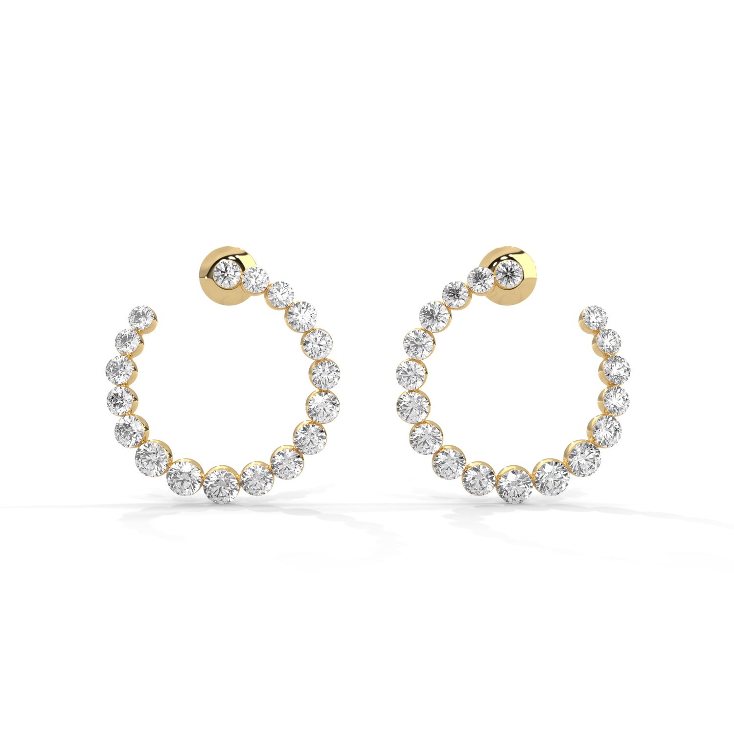 Celestial Halo Lab Grown Diamond Hoop Earrings