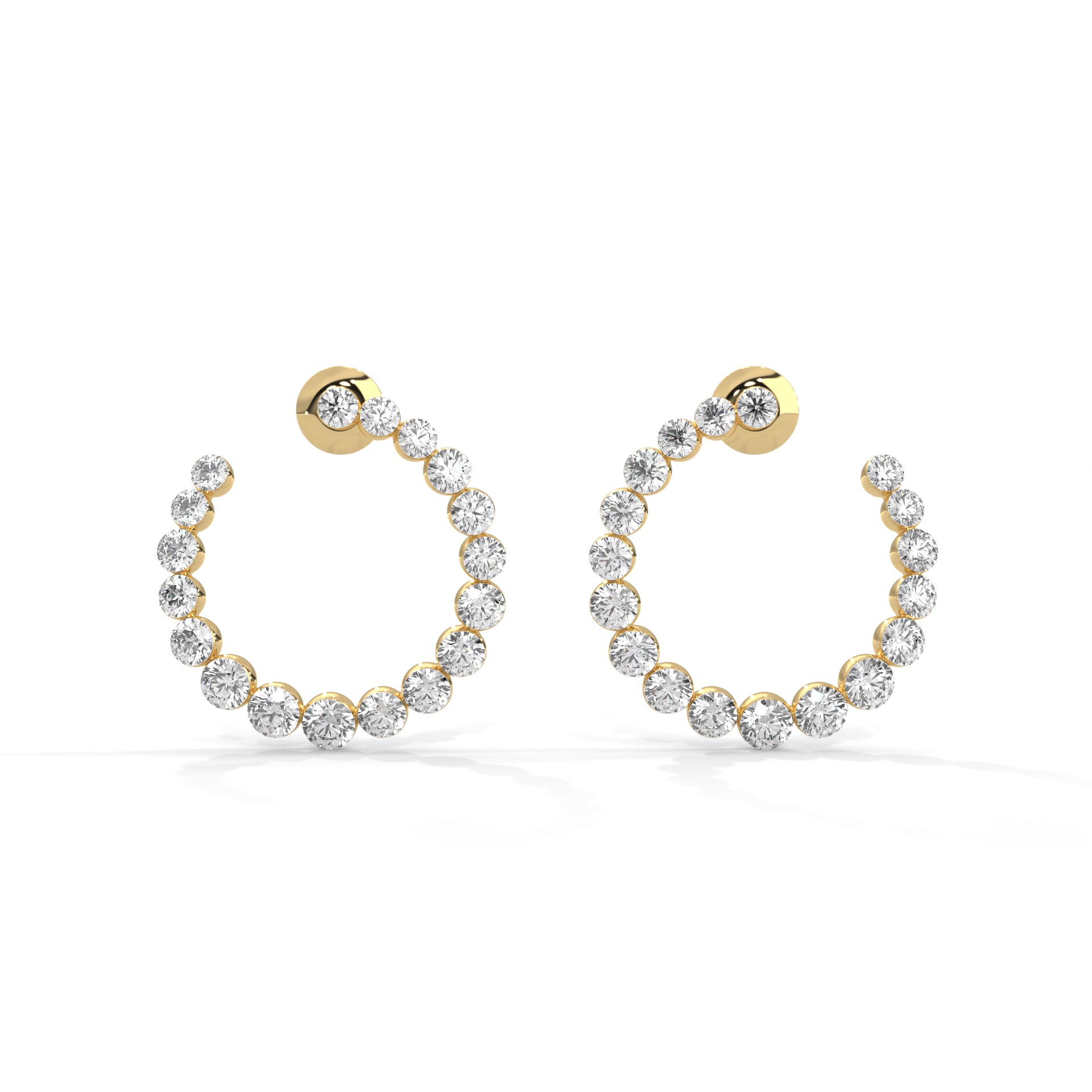 Celestial Halo Lab Grown Diamond Hoop Earrings