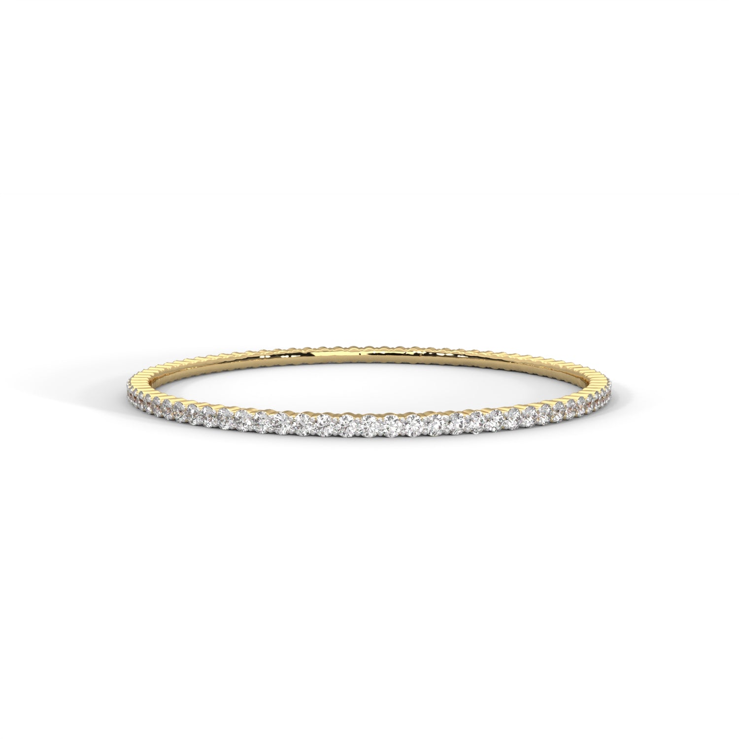 Delicate Lab Grown Diamond Embrace Bangle