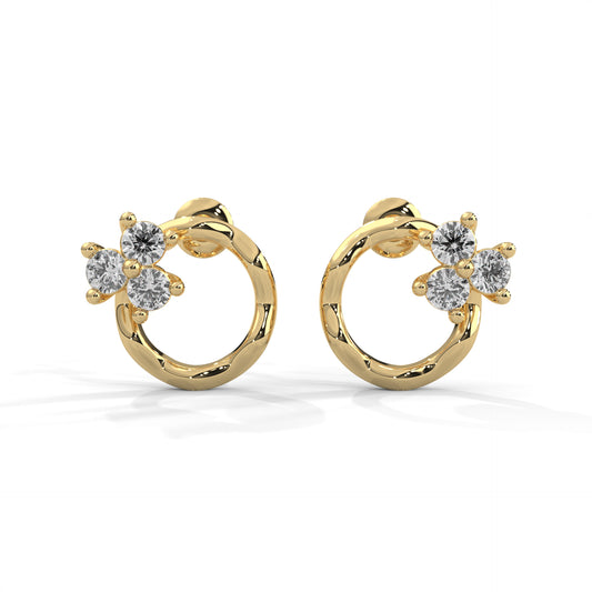 Blossom Loop Diamond Earrings