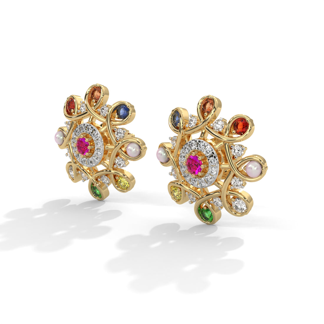 Swirling Lab Grown Diamond Harmony Studs