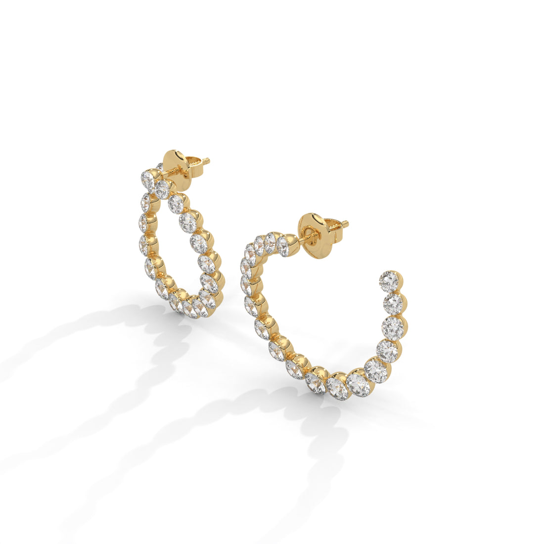 Celestial Halo Lab Grown Diamond Hoop Earrings