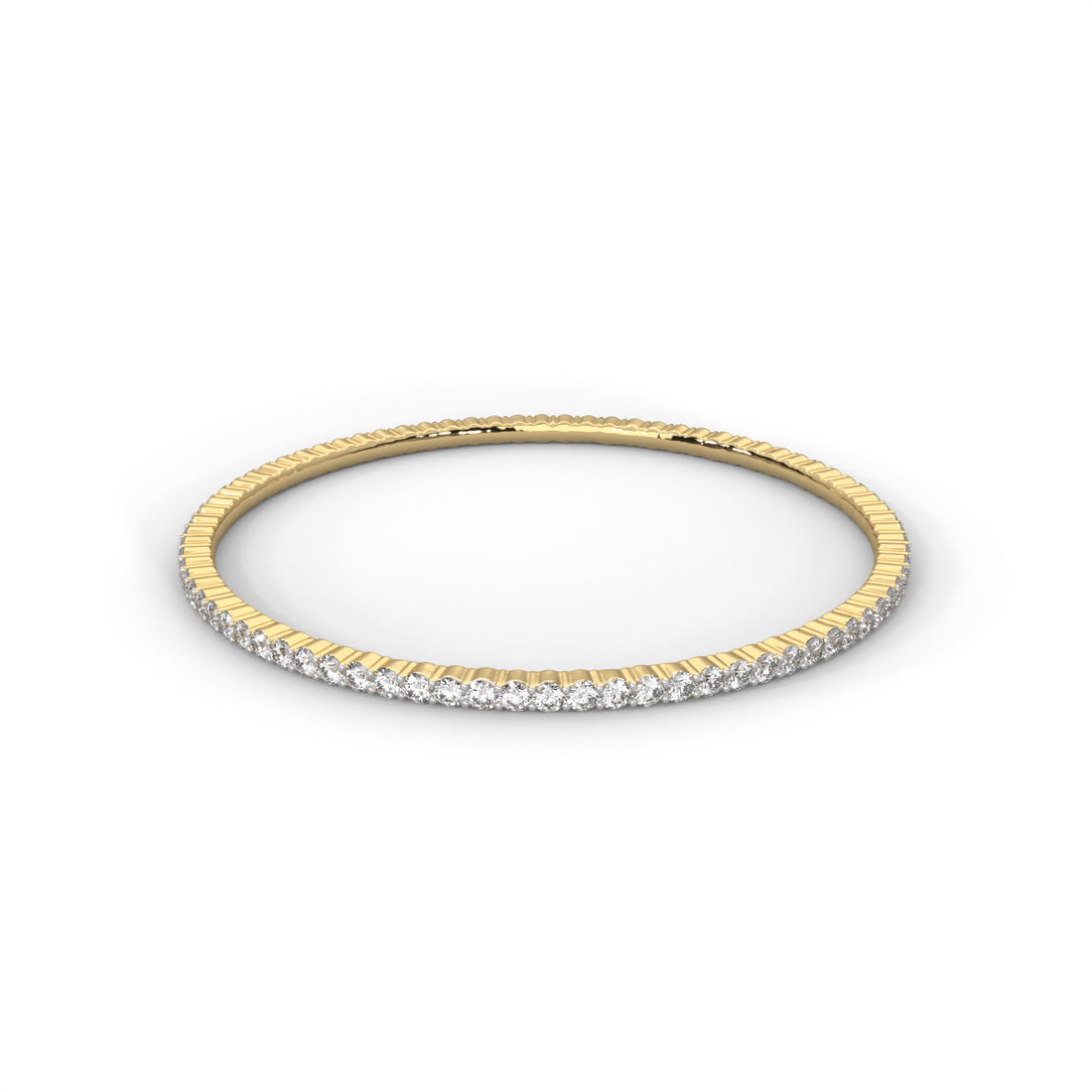 Delicate Lab Grown Diamond Embrace Bangle