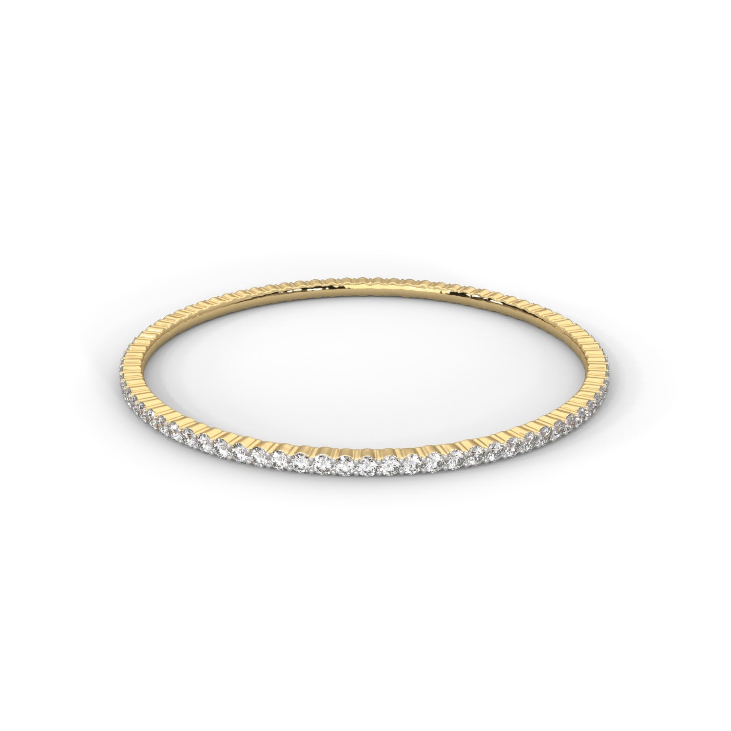 Delicate Lab Grown Diamond Embrace Bangle