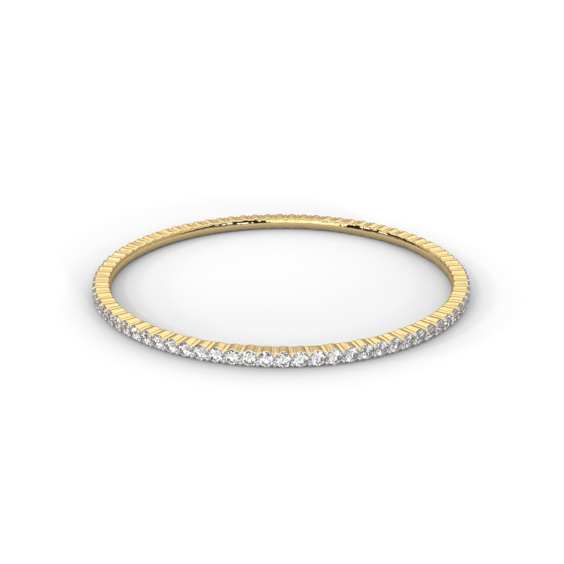 Delicate Lab Grown Diamond Embrace Bangle