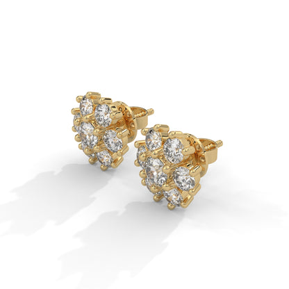 Blossom Diamond Stud Earrings