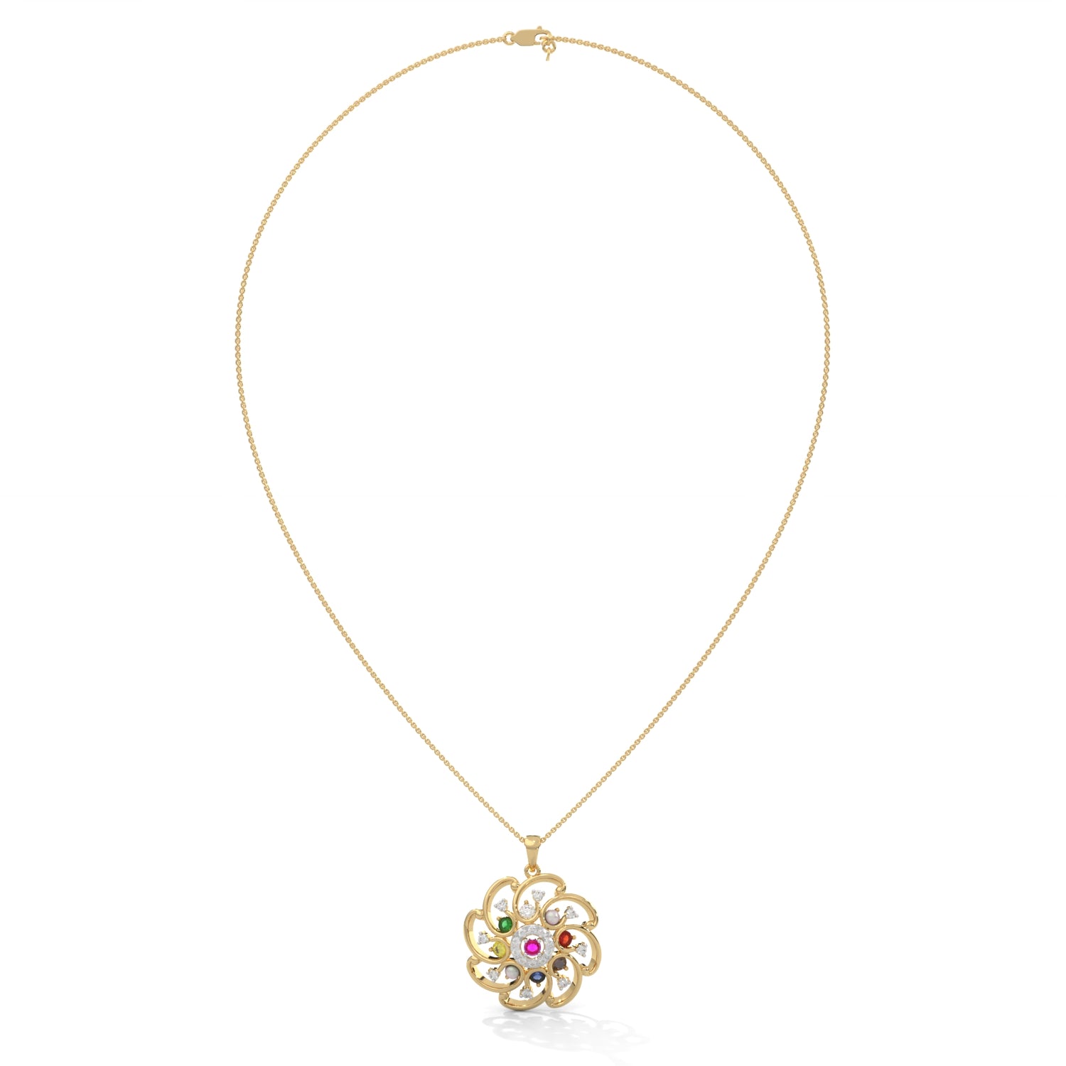 Cosmic Blossom Lab Grown Diamond Pendant
