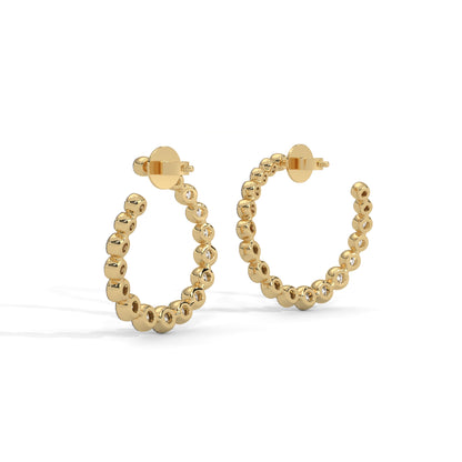 Celestial Halo Lab Grown Diamond Hoop Earrings