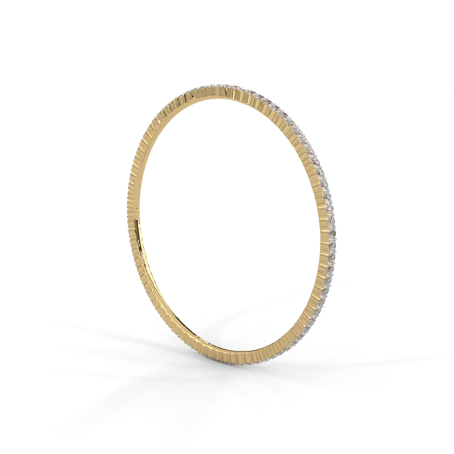 Delicate Lab Grown Diamond Embrace Bangle