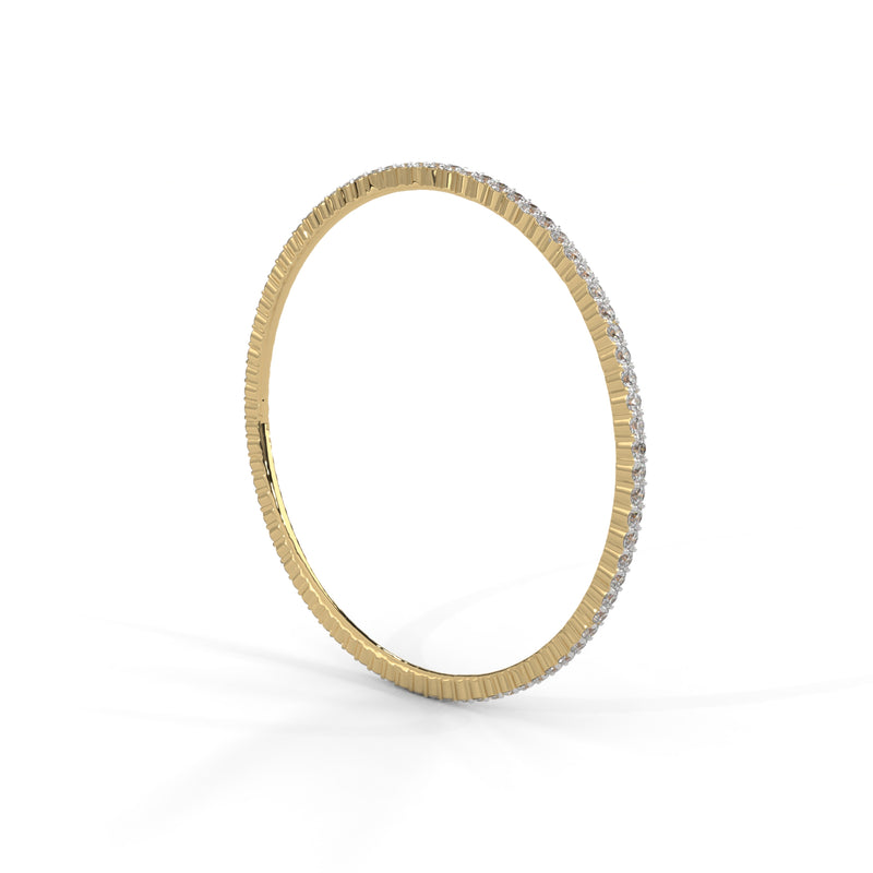 Delicate Lab Grown Diamond Embrace Bangle