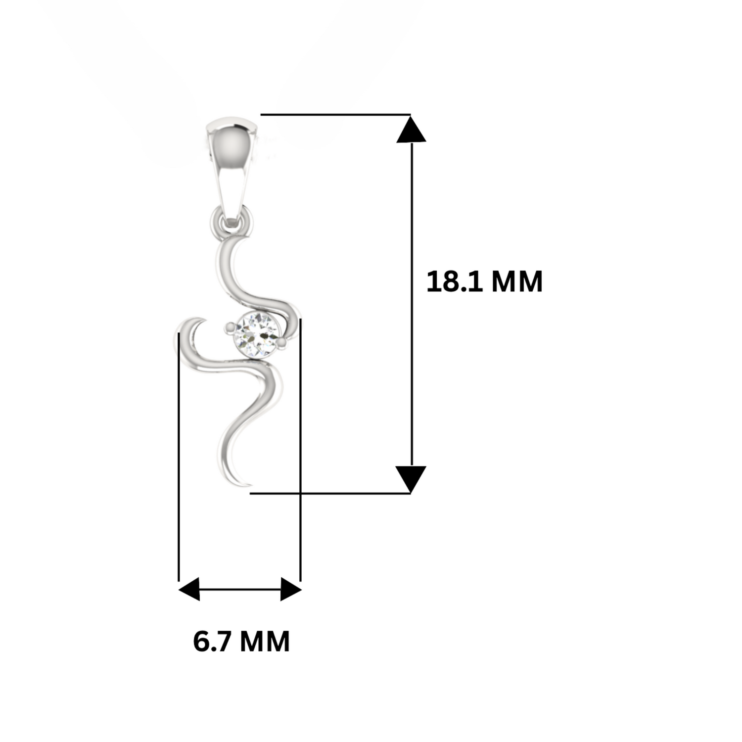 Flux Kora Platinum Plated Lab Grown Diamond Pendant