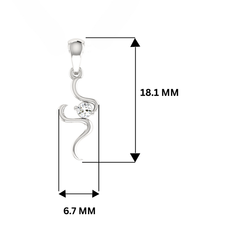 Flux Kora Platinum Plated Lab Grown Diamond Pendant