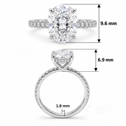 Royal Oval Solitaire Lab Grown Diamond Ring