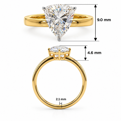 Petite Gracie Solitaire Lab Grown Diamond Ring