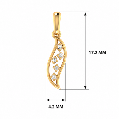 Aspen Whisp Gold Plated Lab Grown Diamond Pendant
