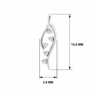 Husk Flora Platinum Plated Lab Grown Diamond Pendant