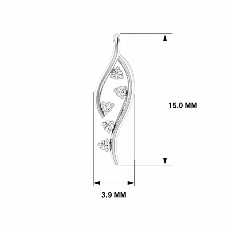 Husk Flora Platinum Plated Lab Grown Diamond Pendant