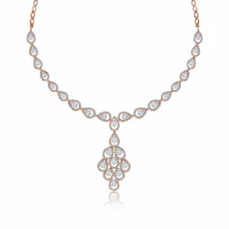 Graceful Tear Lab Grown Diamond Necklace