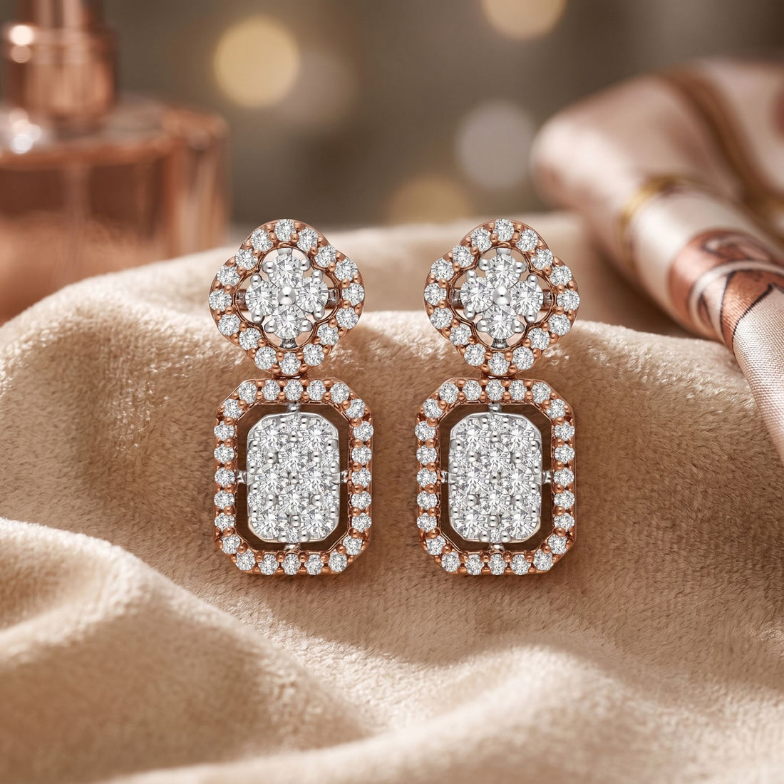 Art Deco Lab Grown Diamond Earrings