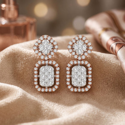 Art Deco Lab Grown Diamond Earrings