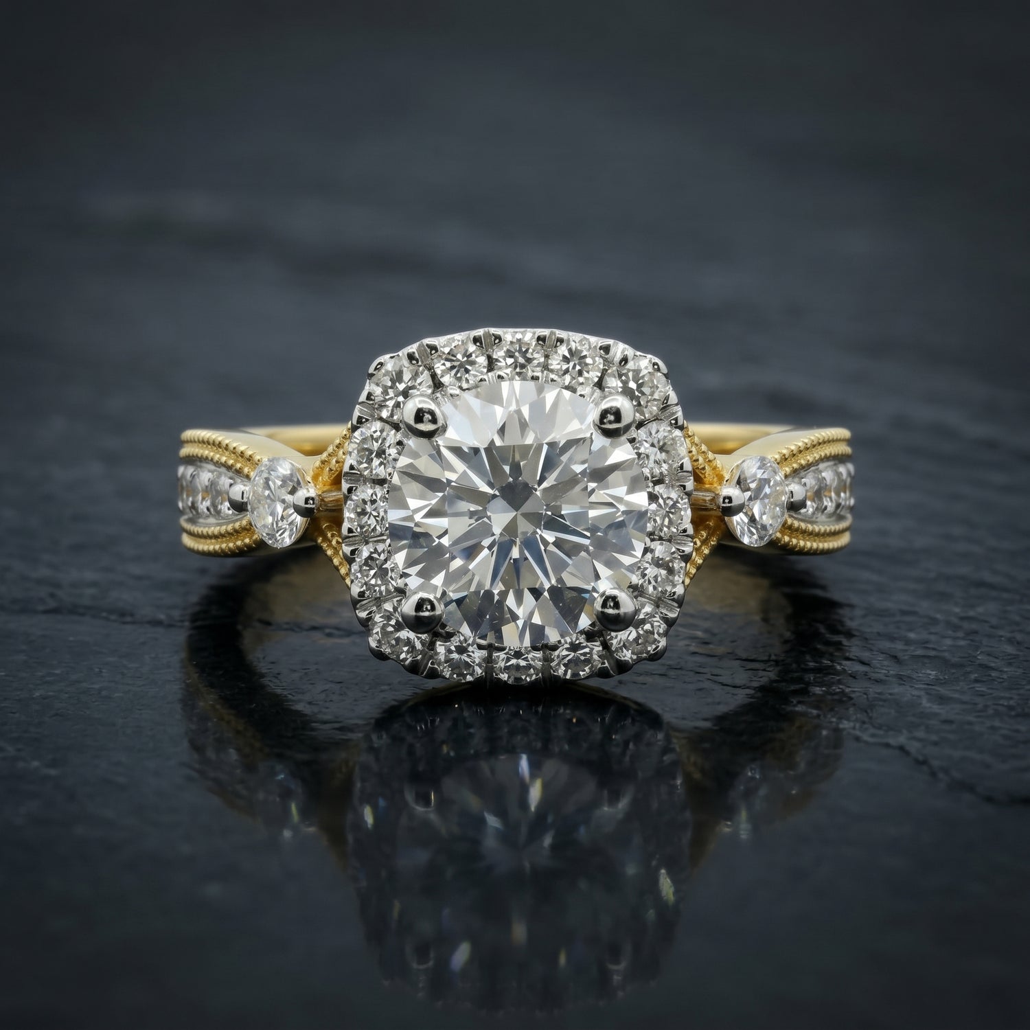 Antiquarian Solitaire Lab Grown Diamond Ring