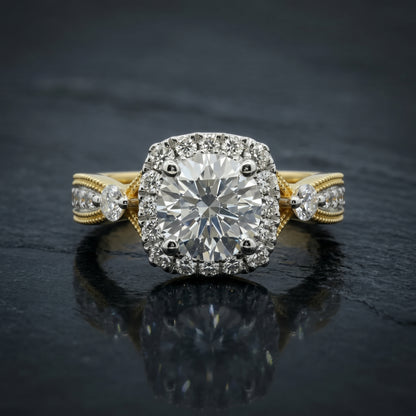 Antiquarian Solitaire Lab Grown Diamond Ring