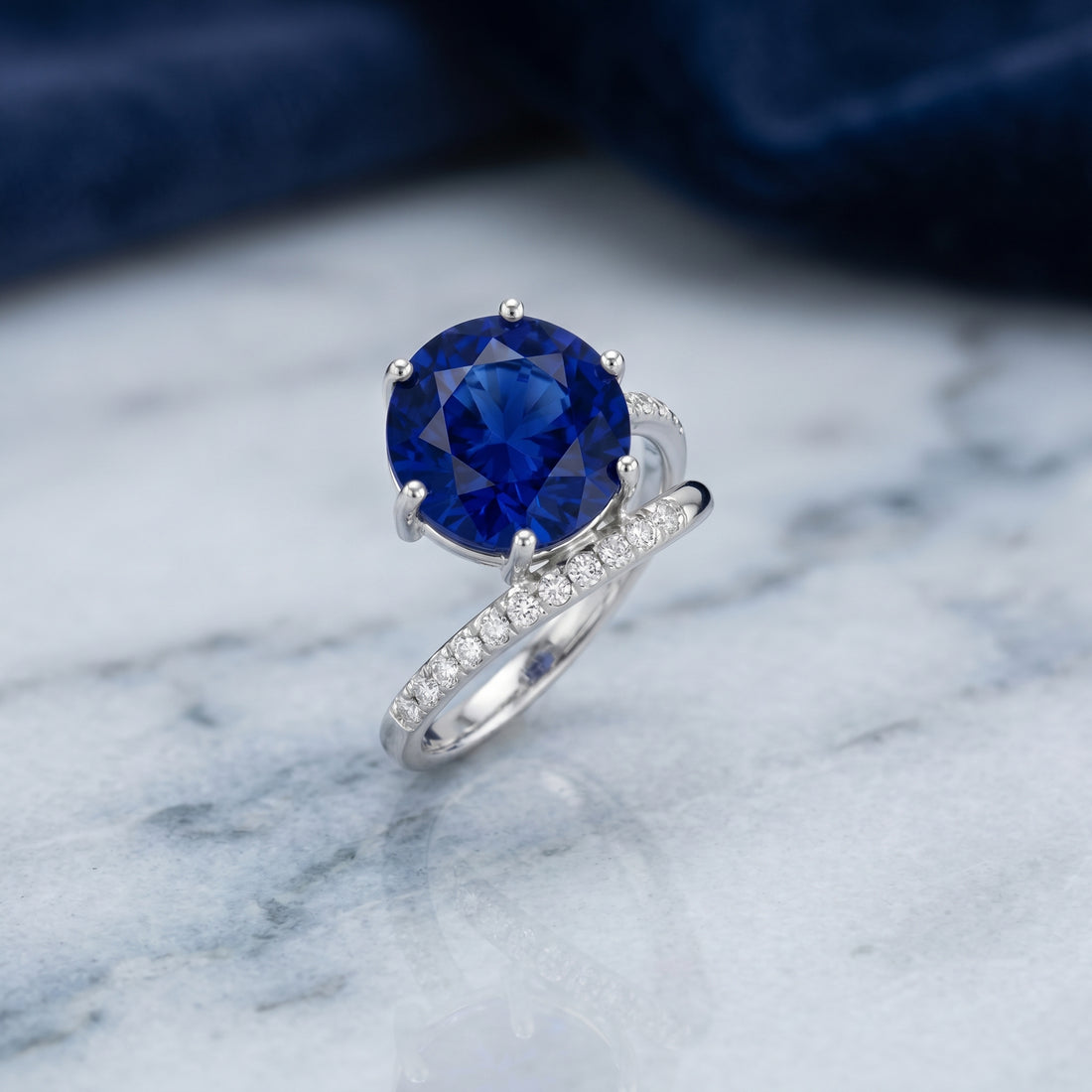 Swirl Nebula Lab Grown Gemstone Ring