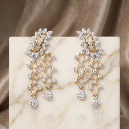 Verdant Shine Net Lab Grown Diamond Earrings