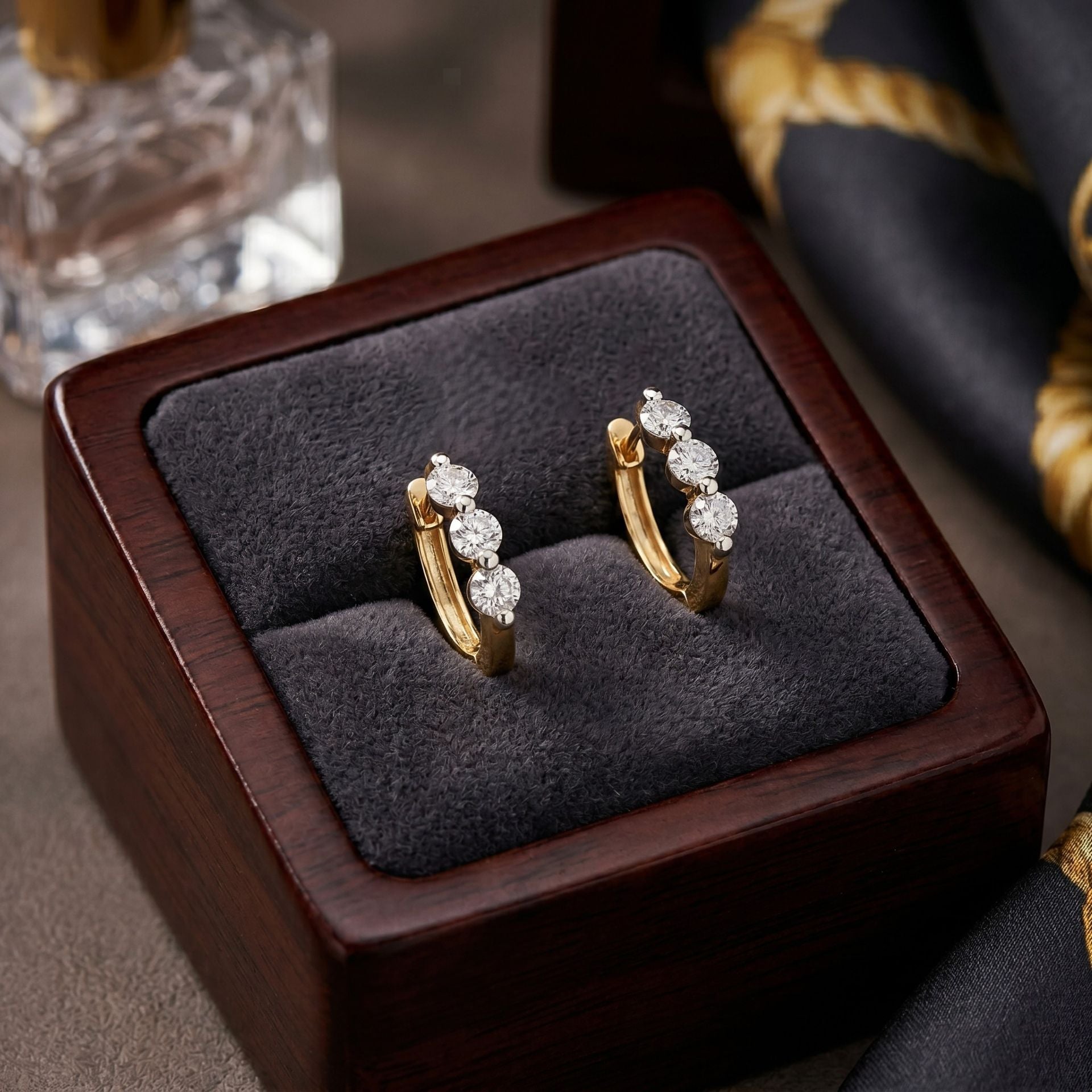 Triple Radiance Lab Grown Diamond Earrings
