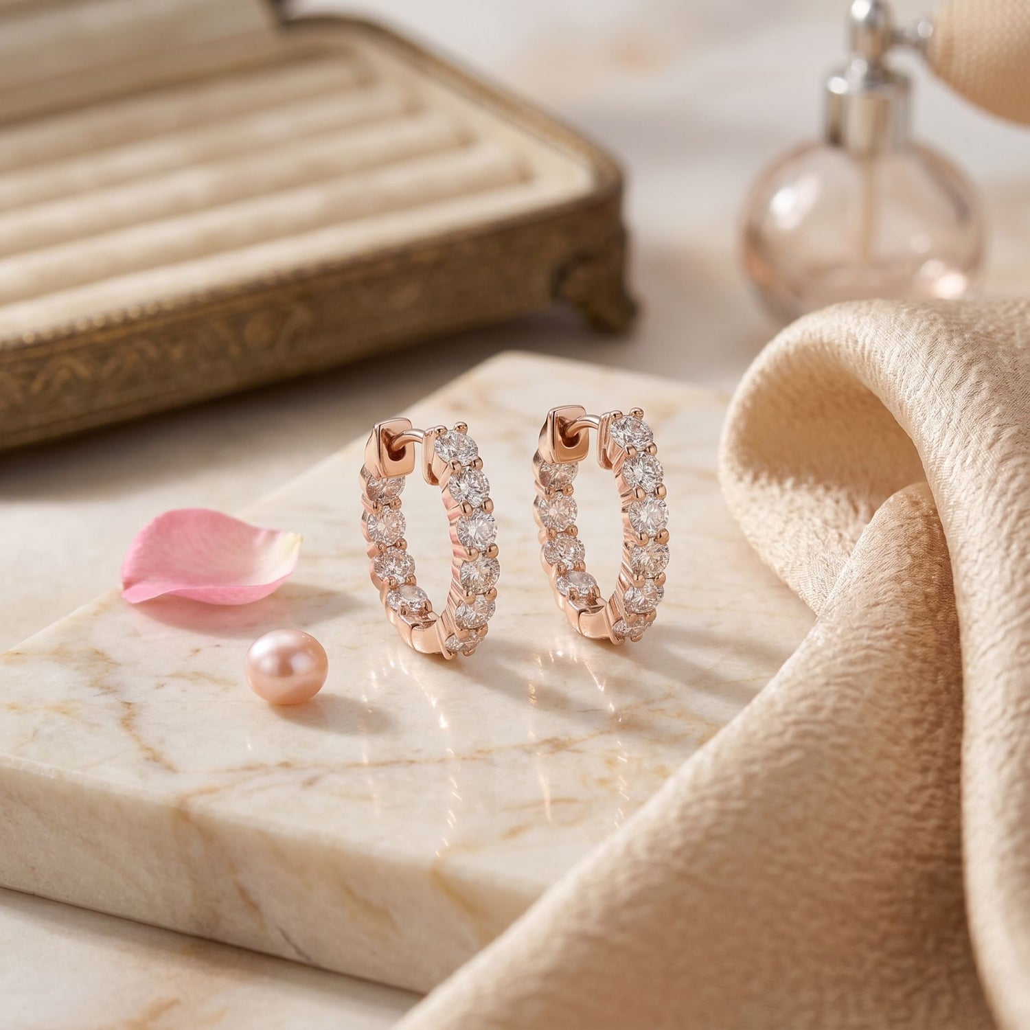 Rosewood Circlet Lab Grown Diamond Earrings
