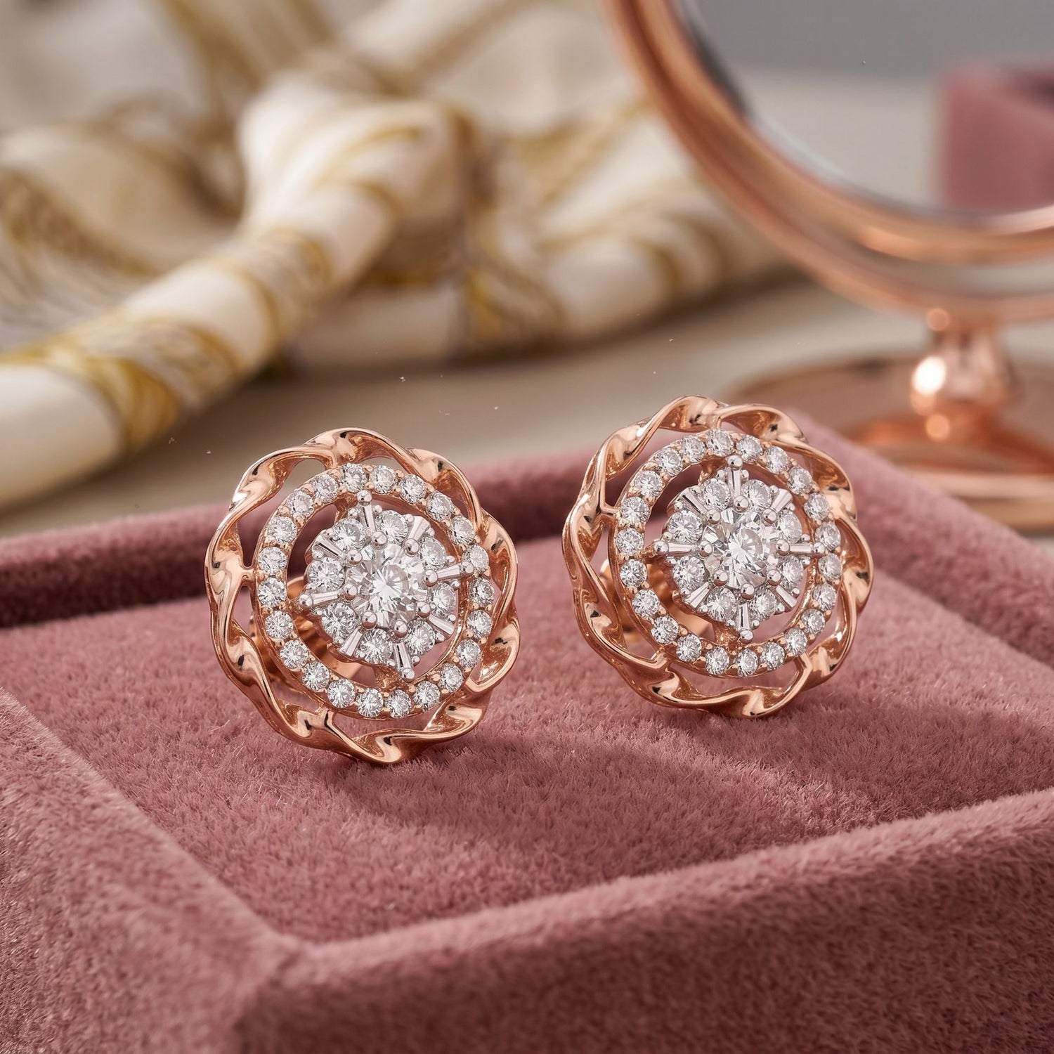 Whirl Aura Lab Grown Diamond Earrings