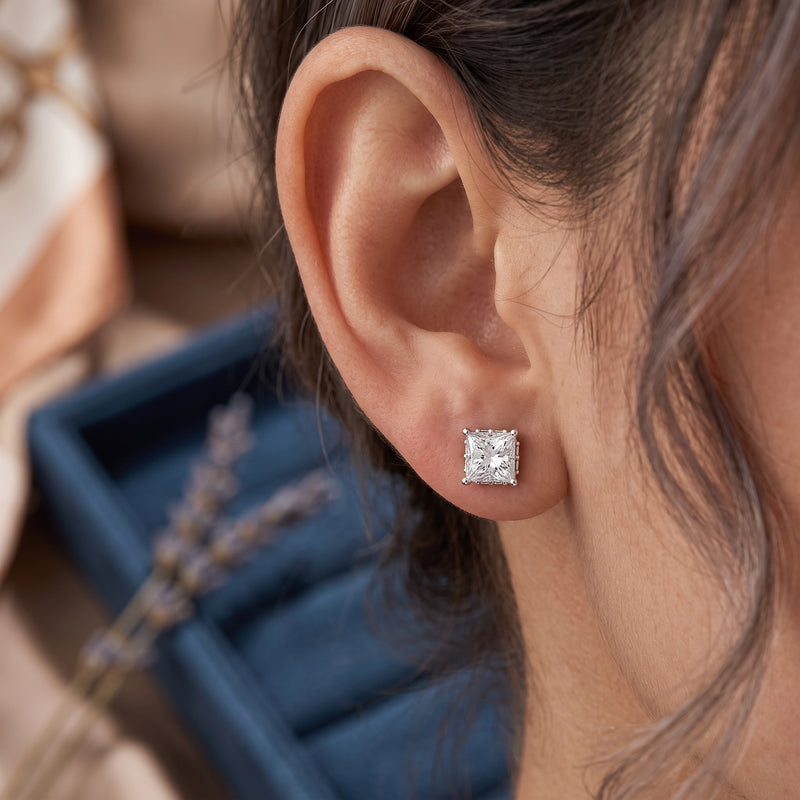 Axis Bold Solitaire Lab Grown Diamond Earrings