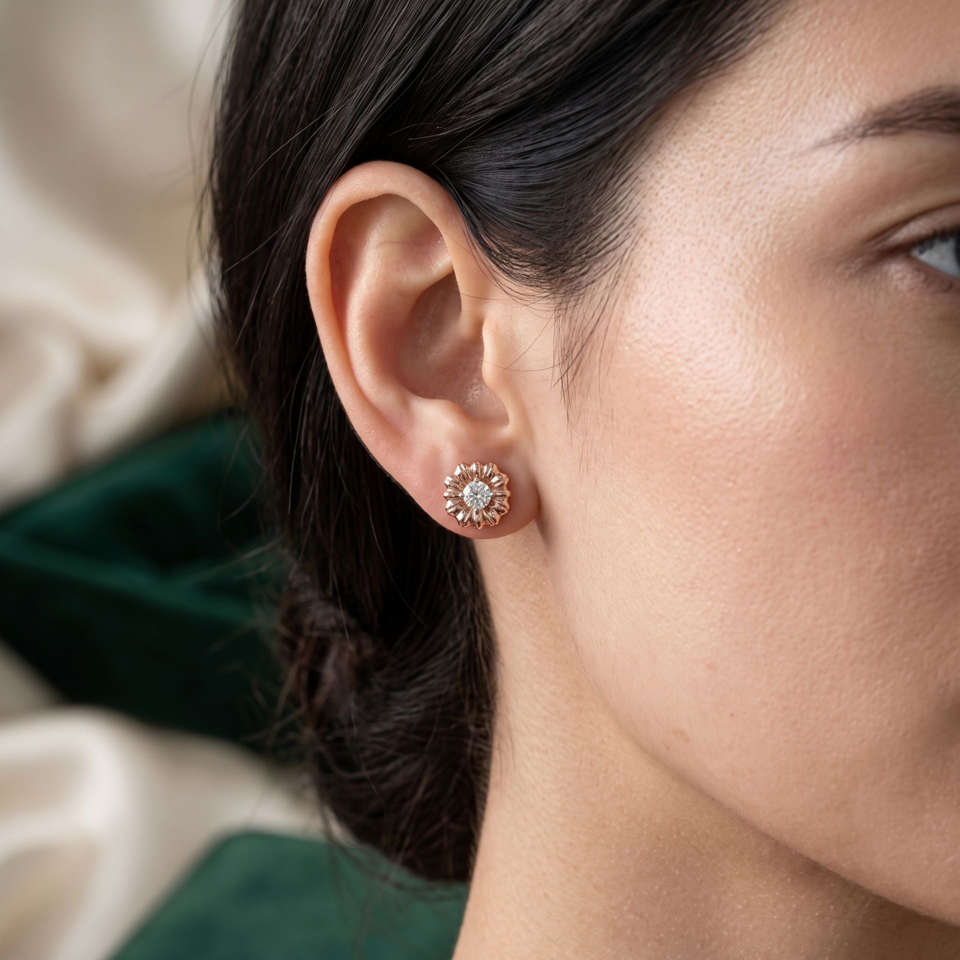 Blush Radiance Shell Lab Grown Diamond Earrings