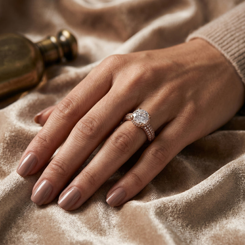 Blush Galaxy Solitaire Lab Grown Diamond Ring