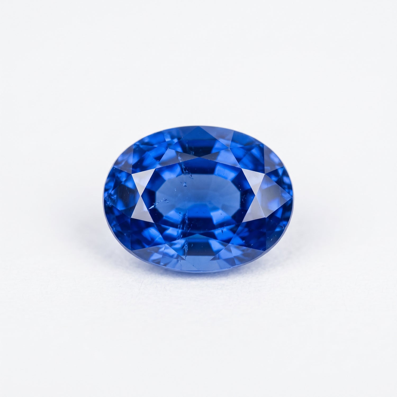6 ct Lab Grown Blue Sapphire Oval Shape Gemstone