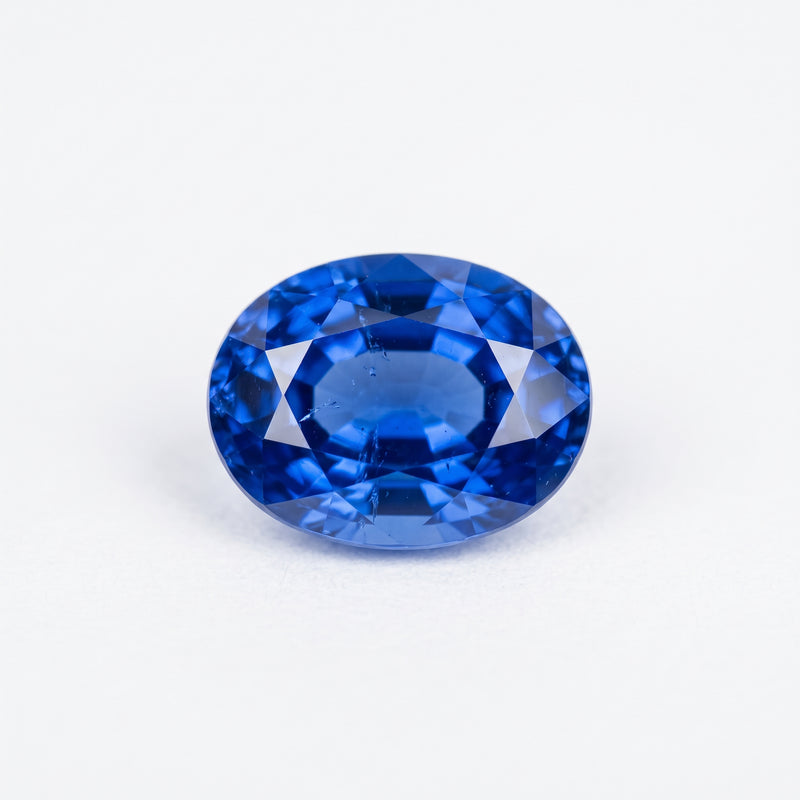 3 ct Lab Grown Blue Sapphire Oval Shape Gemstone