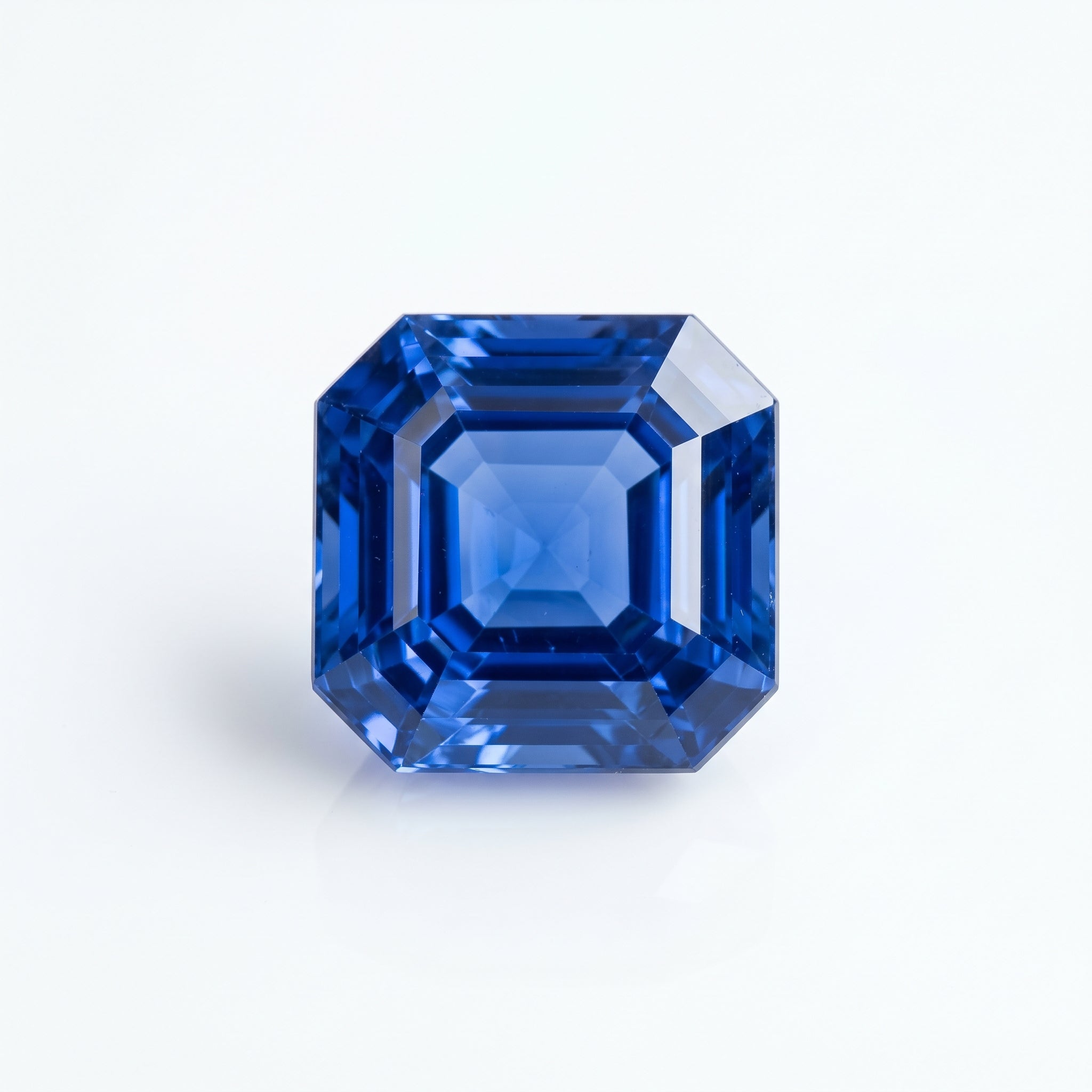 3 ct Lab Grown Blue Sapphire Asscher Shape Gemstone