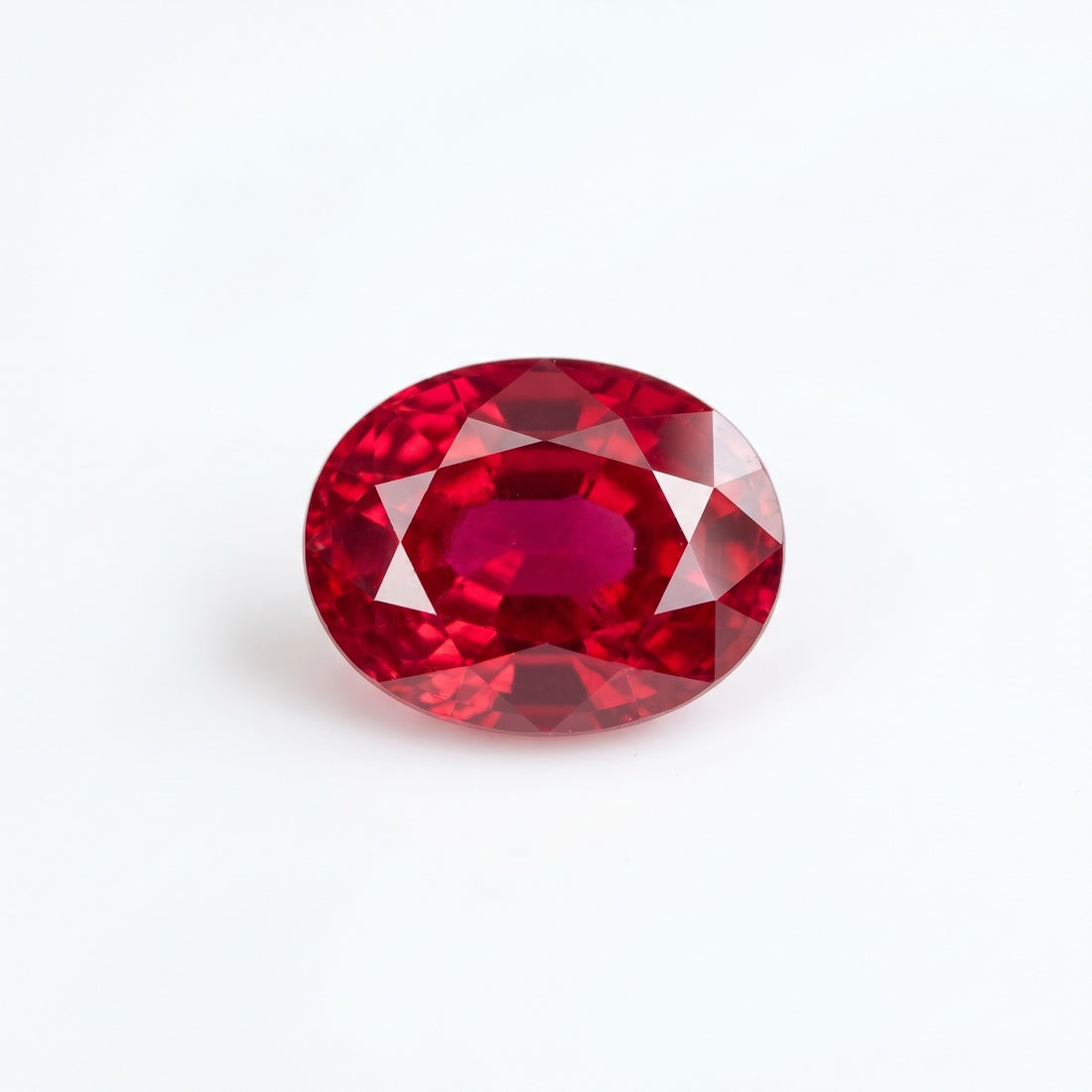 8 ct Lab Grown Ruby Oval Shape Gemstone