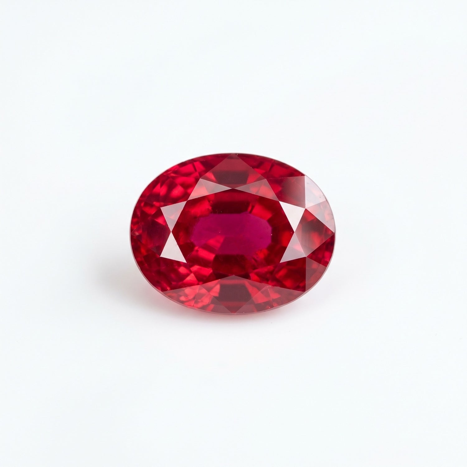 3 ct Lab Grown Ruby Oval Shape Gemstone