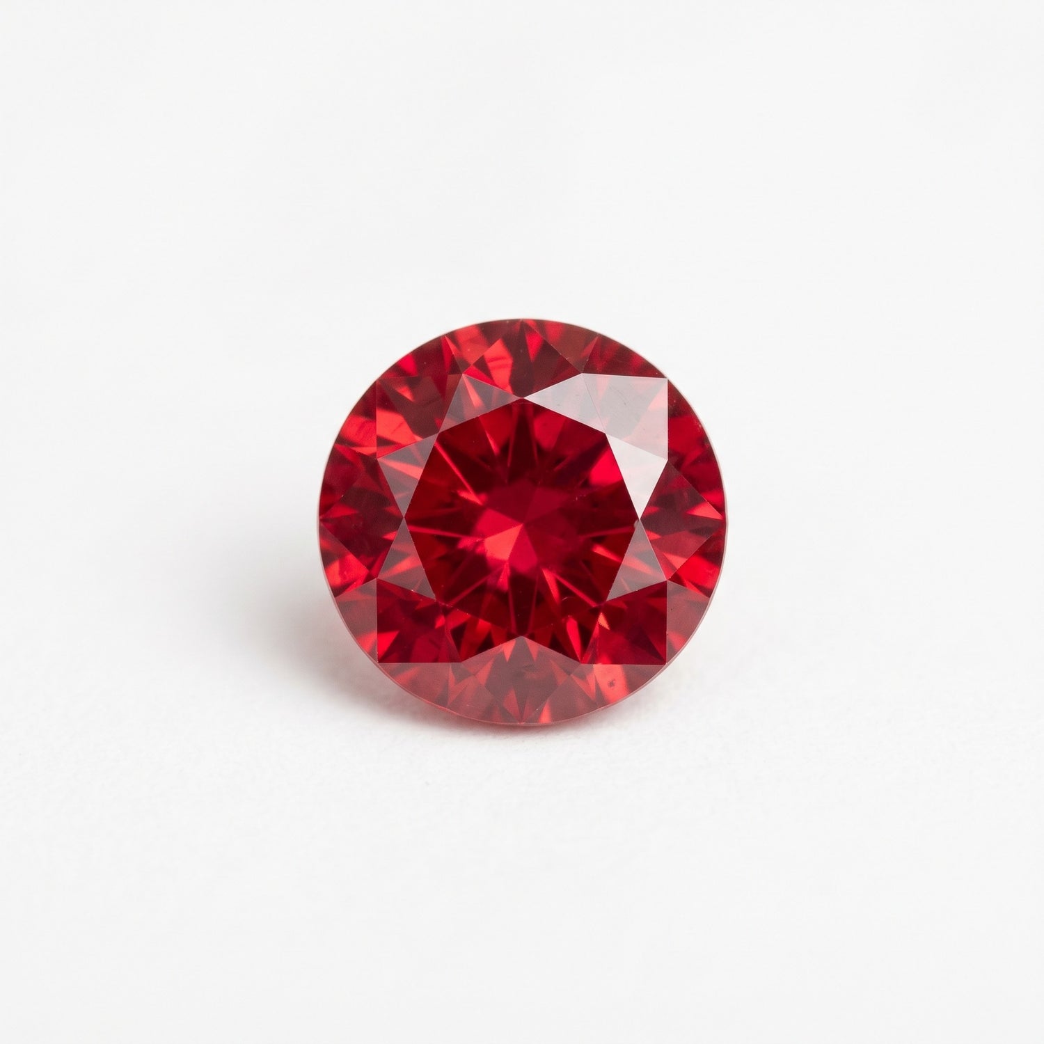 3 ct Lab Grown Ruby Round Shape Gemstone