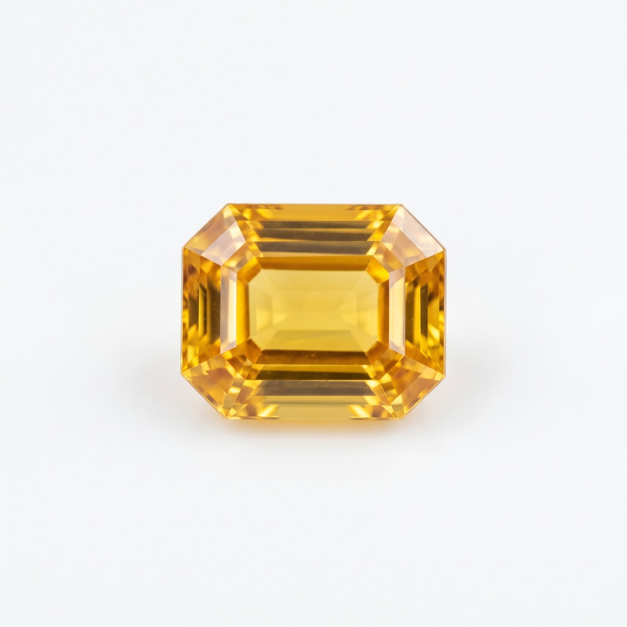 3 ct Lab Grown Yellow Sapphire Octagon Shape Gemstone