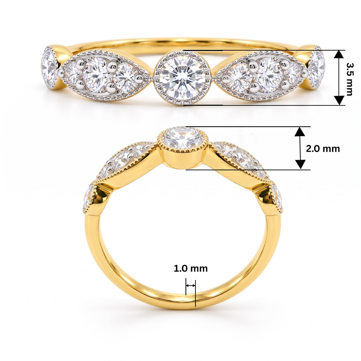 Lunessa Petal Lab Grown Diamond Ring