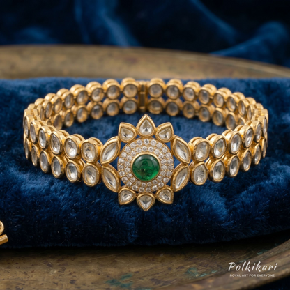 Aurora Medallion Lab Grown Polki Bracelet