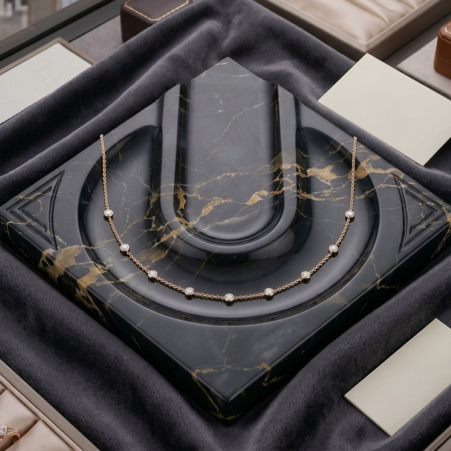 Lab Grown Diamond Station Necklace