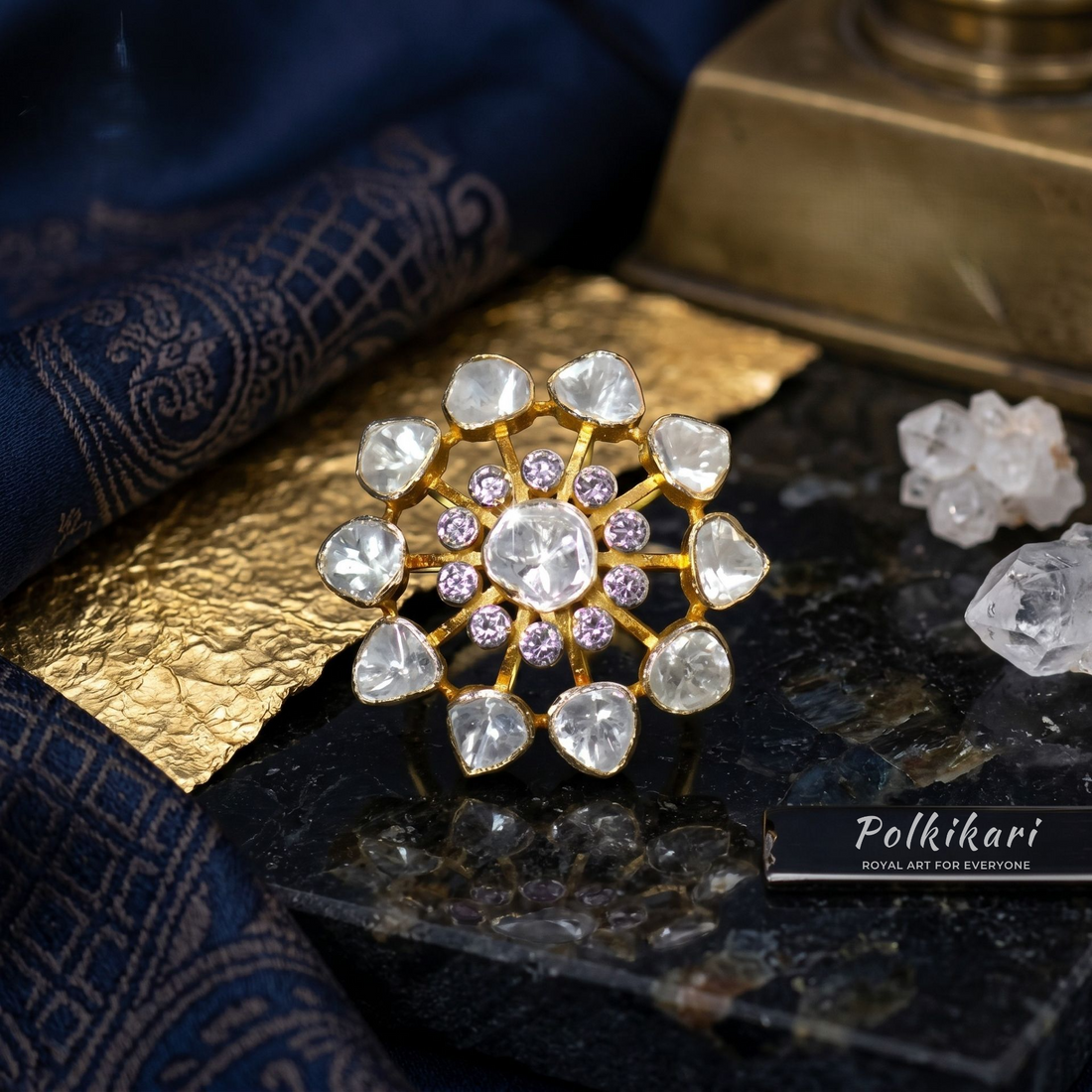 Miraan Cocktail Lab Grown Polki Ring