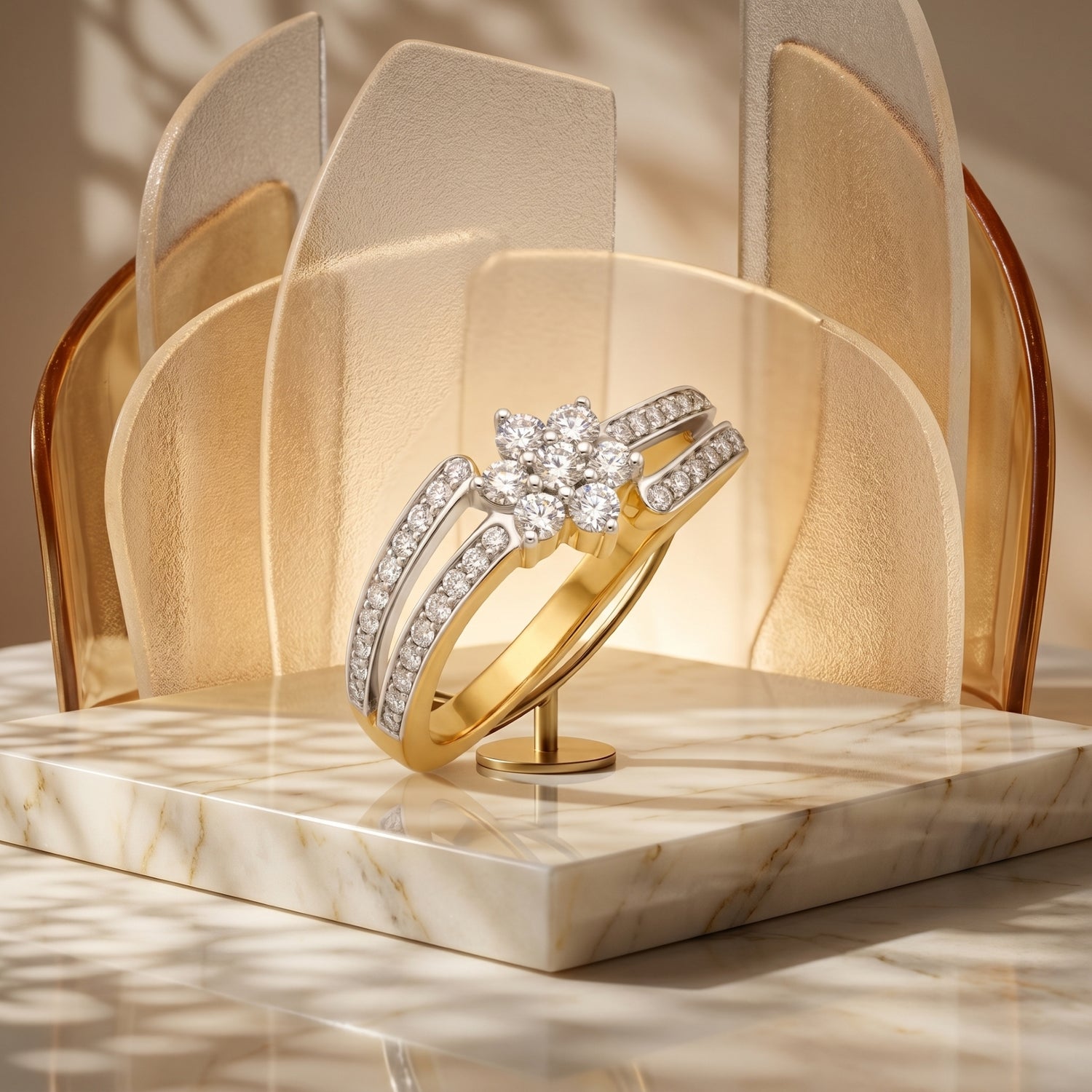 Blossom Trace Lab Grown Diamond Ring