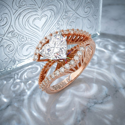 Blushing Grace Solitaire Lab Grown Diamond Ring