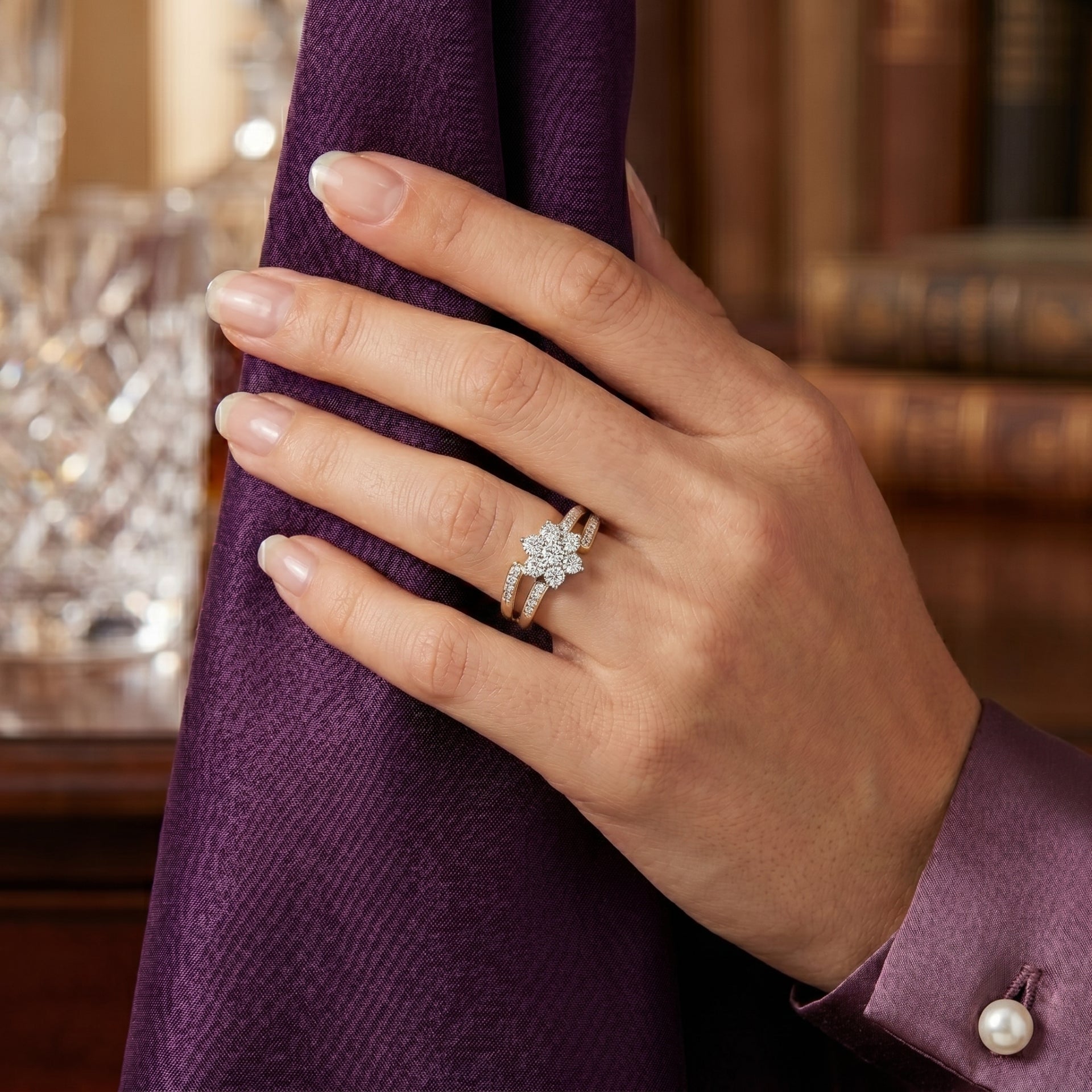 Blossom Trace Lab Grown Diamond Ring